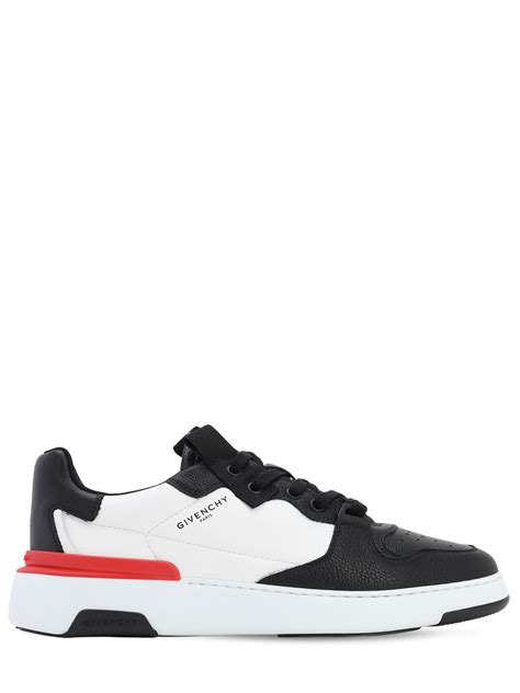 givenchy sneakers white black red|Givenchy wing high top sneakers.